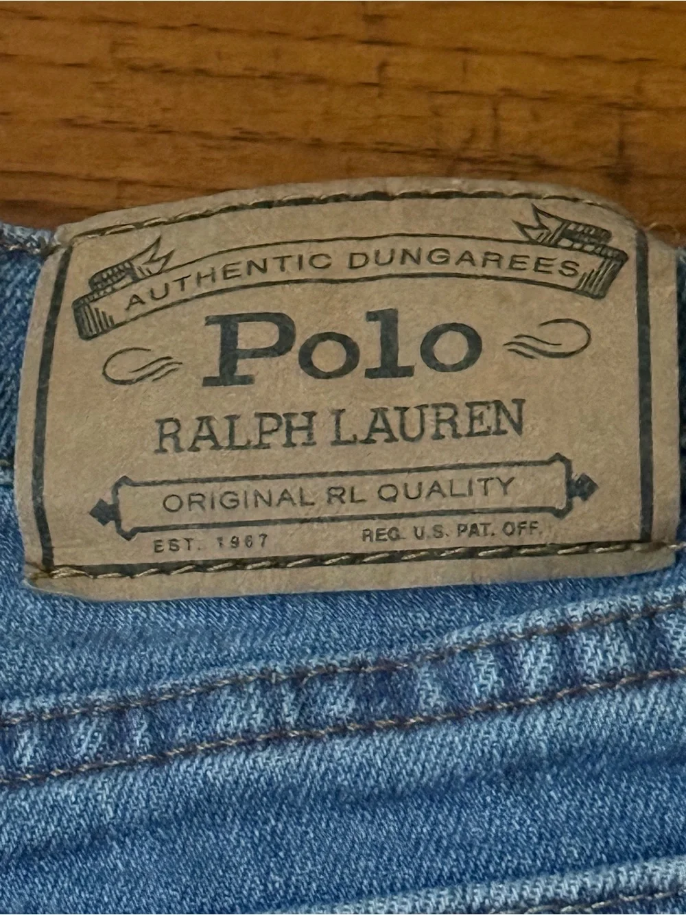 Ralph Lauren Polo vintage Toddler Blue Denim Jeans with Logo Tag Size 2T